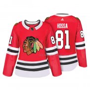 Maillot Hockey Femme Chicago Blackhawks Marian Hossa Authentique Joueur Rouge