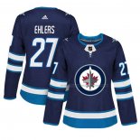Maillot Hockey Femme Winnipeg Jets Nikolaj Ehlers Domicile Authentique Joueur Bleu