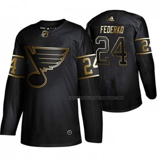 Maillot Hockey Golden Edition St. Louis Blues Bernie Federko Retired Joueur Authentique Noir