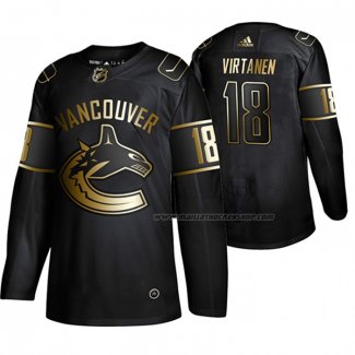 Maillot Hockey Golden Edition Vancouver Canucks Jake Virtanen Authentique Noir