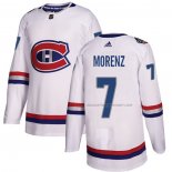 Maillot Hockey Montreal Canadiens Howie Morenz Authentique 2017 100 Classic Blanc