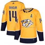 Maillot Hockey Nashville Predators Mattias Ekholm Domicile 2018 Jaune