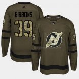 Maillot Hockey New Jersey Devils Brian Gibbons 2018 Salute To Service Vert Militar