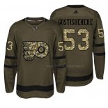 Maillot Hockey Philadelphia Flyers Shayne Gostisbehere Salute To Service Vert Militar