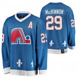 Maillot Hockey Quebec Nordiques Nathan Mackinnon Heritage Vintage Replica Bleu