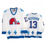 Maillot Hockey Quebec Nordiques Valeri Nichushkin Heritage Vintage Replica 1991-95 Blanc