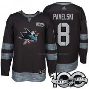 Maillot Hockey San Jose Sharks Joe Pavelski 1917-2017 100th Anniversaire Noir