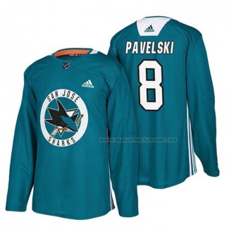 Maillot Hockey San Jose Sharks Joe Pavelski New Season Practice Vert