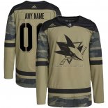 Maillot Hockey San Jose Sharks Personnalise Military Appreciation Team Authentique Practice Camouflage