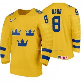 Maillot Hockey Suecia Robert Hagg Domicile 2020 Iihf World Jaune