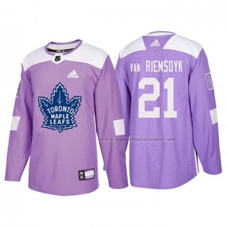 Maillot Hockey Toronto Maple Leafs James Van Riemsdyk 2018 Fights Cancer Volet