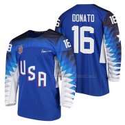 Maillot Hockey USA Ryan Donato 2018 Olympic Bleu2