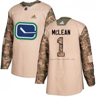 Maillot Hockey Vancouver Canucks Kirk Mclean Authentique 2017 Veterans Day Camouflage