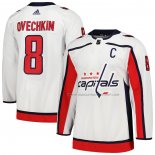 Maillot Hockey Vegas Washington Capitals Alexander Ovechkin Exterieur Captain Primegreen Authentique Blanc