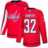 Maillot Hockey Washington Capitals Dale Hunter Domicile Authentique Rouge