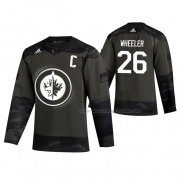 Maillot Hockey Winnipeg Jets Blake Wheeler 2019 Veterans Day Camouflage