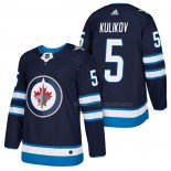 Maillot Hockey Winnipeg Jets Dmitry Kulikov Authentique Domicile 2018 Bleu