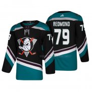 Maillot Hockey Anaheim Ducks Angus Redmond Alterner 25th Anniversaire Third Authentique Noir