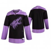 Maillot Hockey Arizona Coyotes 2019 Fights Cancer Noir