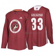 Maillot Hockey Arizona Coyotes Alex Goligoski New Season Practice Maroon