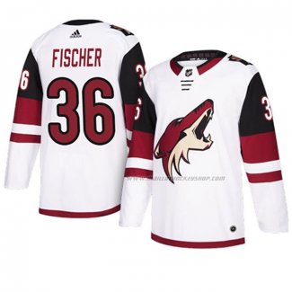 Maillot Hockey Arizona Coyotes Christian Fischer Authentique Exterieur Blanc