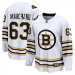Maillot Hockey Boston Bruins Brad Marchand 100th Anniversaire Premier Breakaway Blanc