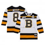 Maillot Hockey Boston Bruins Cam Neely Mitchell & Ness 1991-92 Alterner Captain Bleu Line Blanc