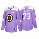 Maillot Hockey Boston Bruins Charlie Mcavoy Authentique 2018 Fights Cancer Volet