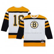 Maillot Hockey Boston Bruins Willie O'ree Mitchell & Ness 1958 Blue Line Blanc