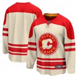 Maillot Hockey Calgary Flames 2023 NHL Heritage Classic Premier Breakaway Creme Rouge