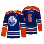 Maillot Hockey Edmonton Oilers Adam Larsson Alterner Authentique Bleu