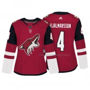 Maillot Hockey Femme Arizona Coyotes Niklas Hjalmarsson Authentique Joueur Rouge