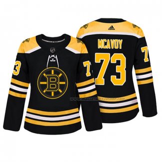 Maillot Hockey Femme Boston Bruins Charlie Mcavoy Authentique Joueur Noir