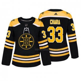 Maillot Hockey Femme Boston Bruins Zdeno Chara Authentique Joueur Noir