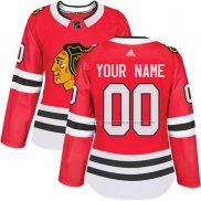 Maillot Hockey Femme Chicago Blackhawks Personnalise Domicile Rouge