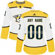 Maillot Hockey Femme Nashville Predators Personnalise Exterieur Blanc