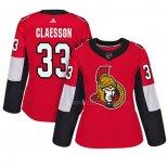 Maillot Hockey Femme Ottawa Senators Fredrik Claesson Authentique Joueur Rouge