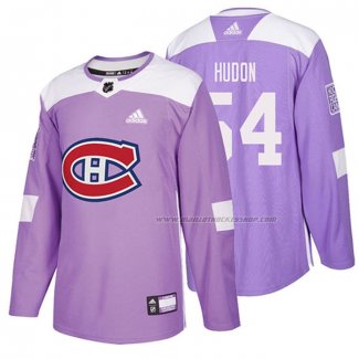 Maillot Hockey Montreal Canadiens Charles Hudon 2018 Fights Cancer Volet