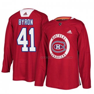 Maillot Hockey Montreal Canadiens Paul Byron New Season Practice Rouge