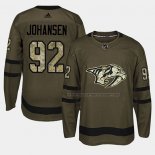 Maillot Hockey Nashville Predators Ryan Johansen 2018 Salute To Service Vert Militar