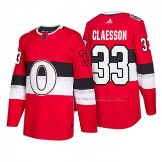 Maillot Hockey Ottawa Senators Fredrik Claesson 100 Classic Rouge