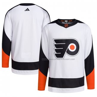 Maillot Hockey Philadelphia Flyers Reverse Retro Authentique Blank Blanc