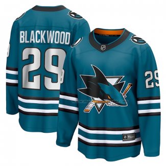 Maillot Hockey San Jose Sharks Mackenzie Blackwood Domicile Breakaway Vert