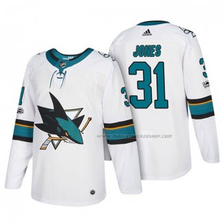 Maillot Hockey San Jose Sharks Martin Jones 2018 Blanc