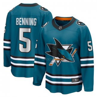 Maillot Hockey San Jose Sharks Matt Benning Domicile Breakaway Vert