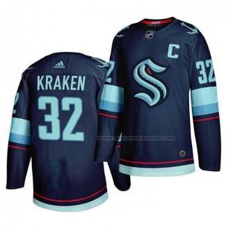 Maillot Hockey Seattle Kraken Primary Authentique Bleu