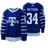 Maillot Hockey Toronto Maple Leafs Auston Matthews 1918 Arenas Throwback Bleu