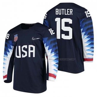 Maillot Hockey USA Bobby Butler 2018 Olympic Bleu