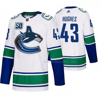 Maillot Hockey Vancouver Canucks Quinn Hughes Exterieur Authentique Blanc