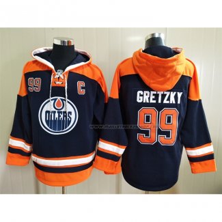 Veste a Capuche Edmonton Oilers Wayne Gretzky Bleu